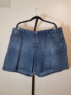 Just‎ Jeans Plus Sz 20 Denim Shorts Western Embellished Pockets Y2K Retro Street